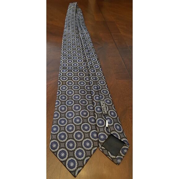 Vintage Culwell & Son Dallas Blue Gray Hand Made 100% Silk Made In USA - Picture 3 of 11